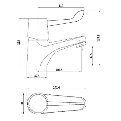 Deva Vitality Care Lever Monobasin Tap